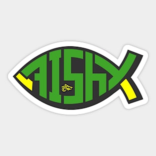 FAITH IS FISHY by Tai's Tees Sticker